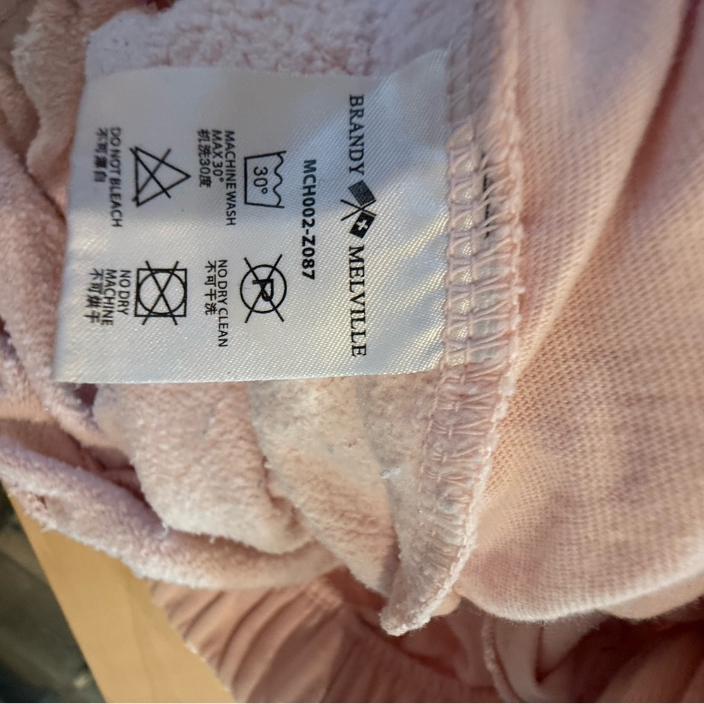 Brandy Melville Light Pink Sweatpants Cozy Joggers - Picture 5 of 6